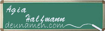 Agia Halfmann Visitenkarte